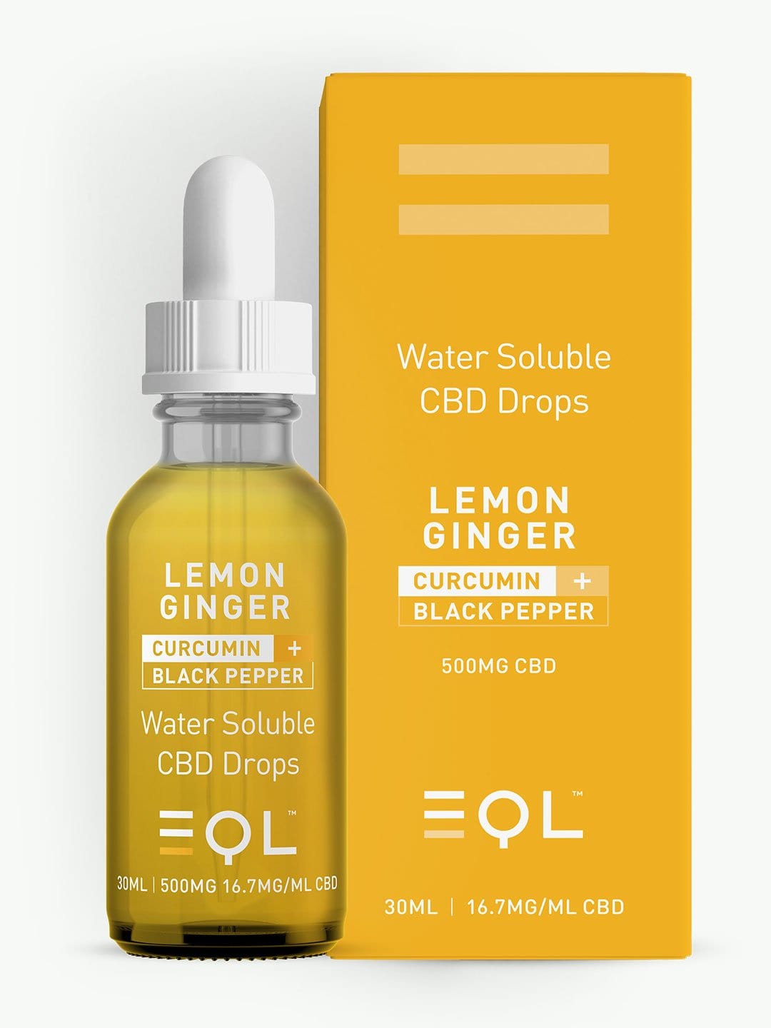 CBD solubile in acqua (500mg)| Pepe nero, curcumina, limone e zenzero