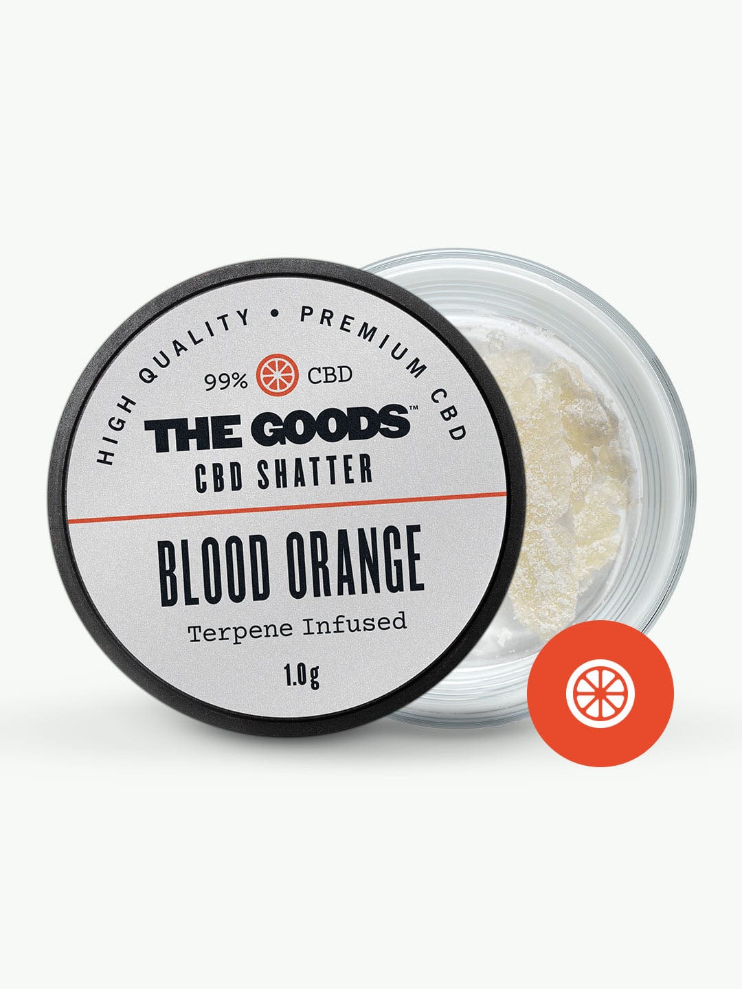 BLOOD ORANGE CBD ISOLATO SHATTER