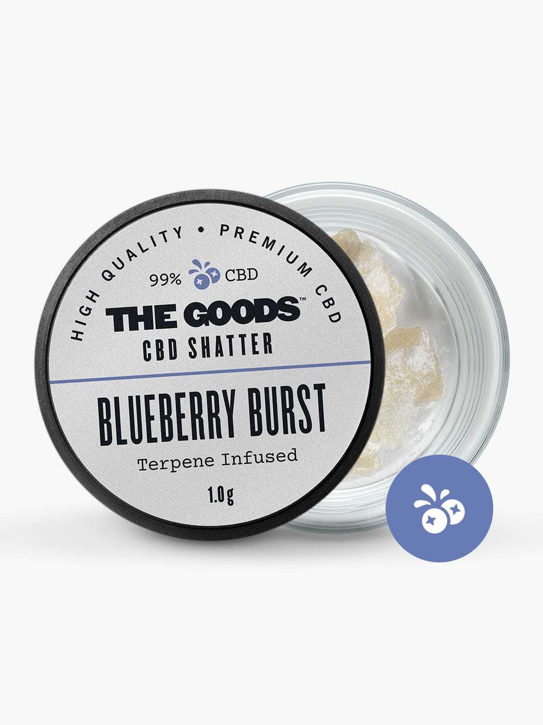 BLUEBERRY BURST CBD ISOLATE SHATTER