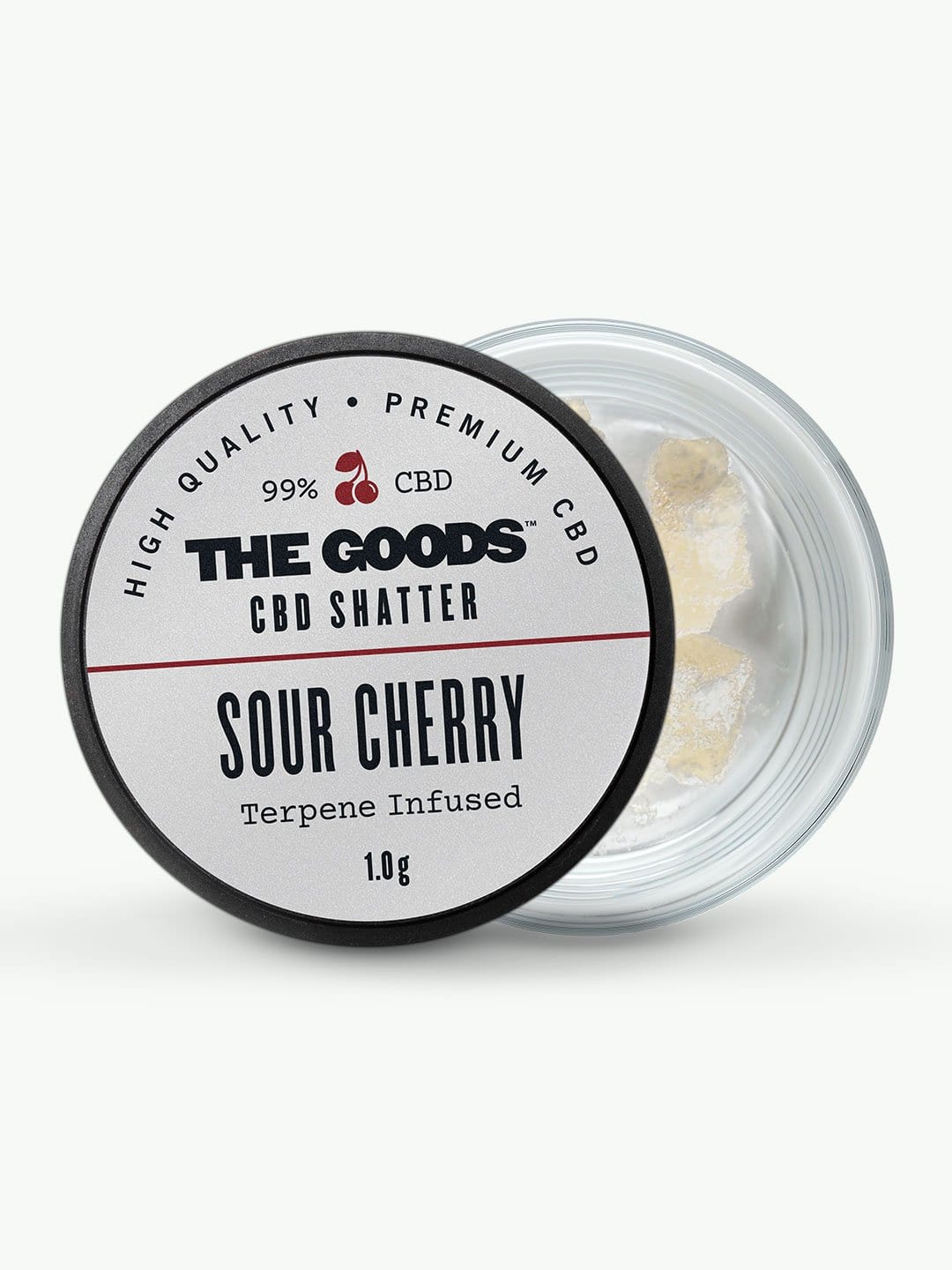 SOUR CHERRY KUSH CBD ISOLATO SHATTER