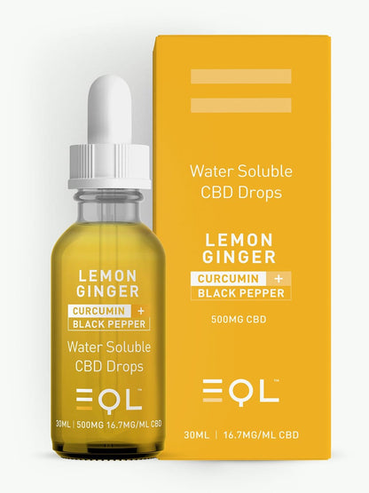 CBD solubile in acqua (500mg)｜ Pepe nero, curcumina, limone e zenzero