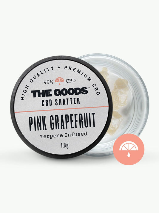 PINK GRAPEFRUIT CBD ISOLATO SHATTER