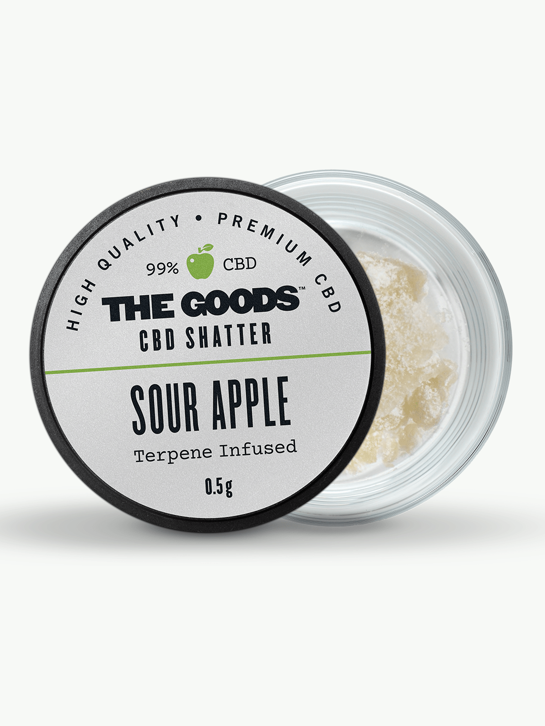 SOUR APPLE CBD ISOLATO SHATTER